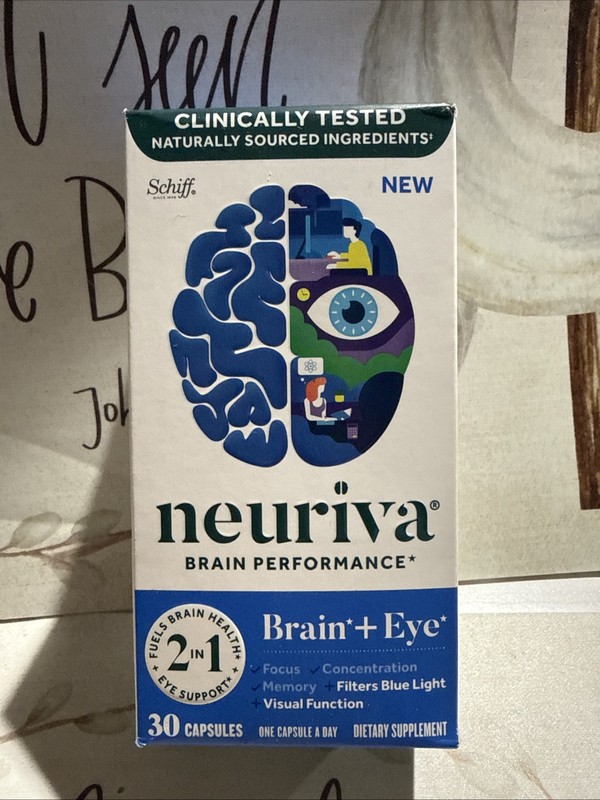 Schiff Neuriva Brain Performance + Eye Supplement | 30 Capsules | Exp: 10/26