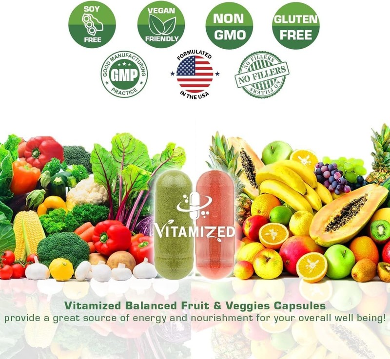 Fruits & Vegetables Superfood Powder with BioPerine - 38 Nutrient-Rich Blend for gallery
