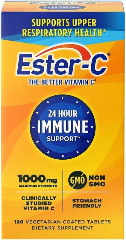 Vitamin C 1000 mg Coated Tablets, Immune System Booster Supplement 120ct