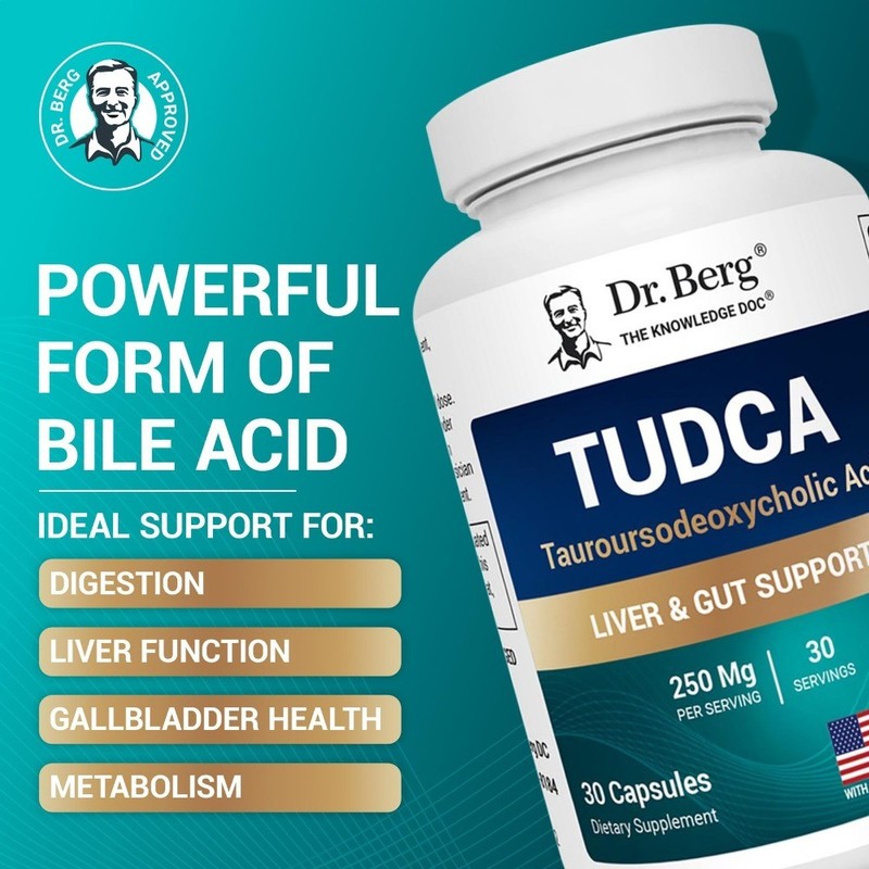 Dr. Berg TUDCA Supplement Tauroursodeoxycholic Acid Powerful Formula 30 capsules gallery