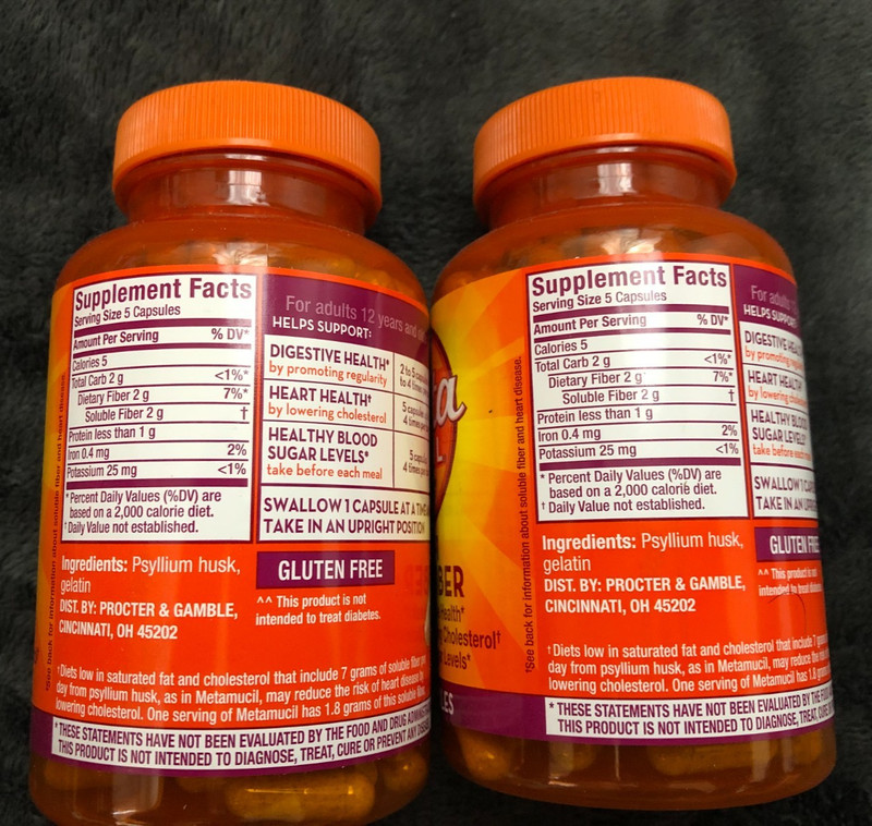 New Lot Of 2 Metamucil 3-In-1 Daily Fiber 160x2 320 Capsules EX 8/2028 Digestion gallery