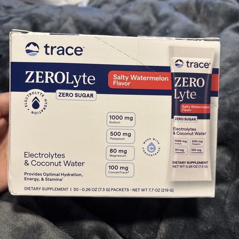 Trace ZeroLyte Electrolyte Sticks Salty Watermelon 30 Pack Zero Sugar