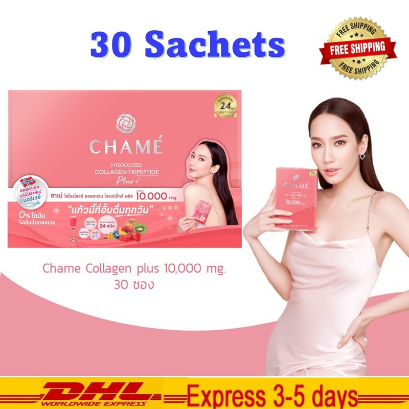1x CHAMÉ Hydrolyzed Collagen Trıpeptıde Plus Nourish Hair Nails Skin (30 Sachet)