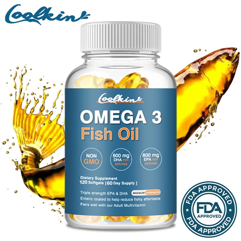 Omega 3 Fish Oil Capsules 2000mg-EPA & DHA-Highest Potency,Brain & Joint Support