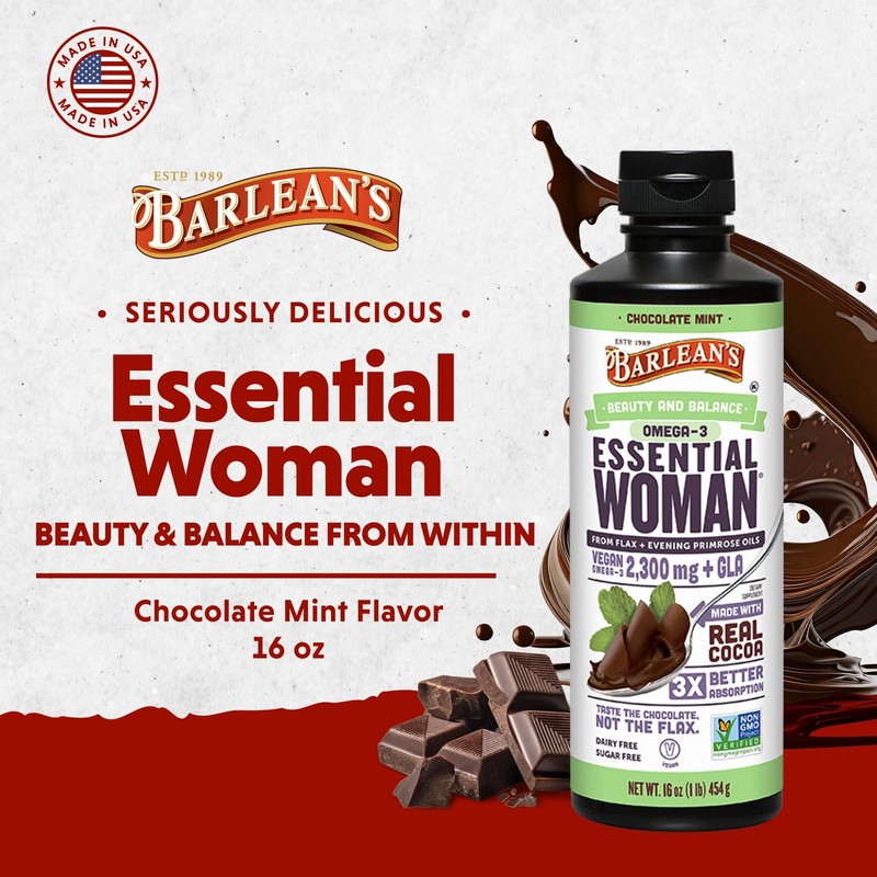 Essential Woman Chocolate Mint Liquid Supplement from Flaxseed, Evening Primr... gallery