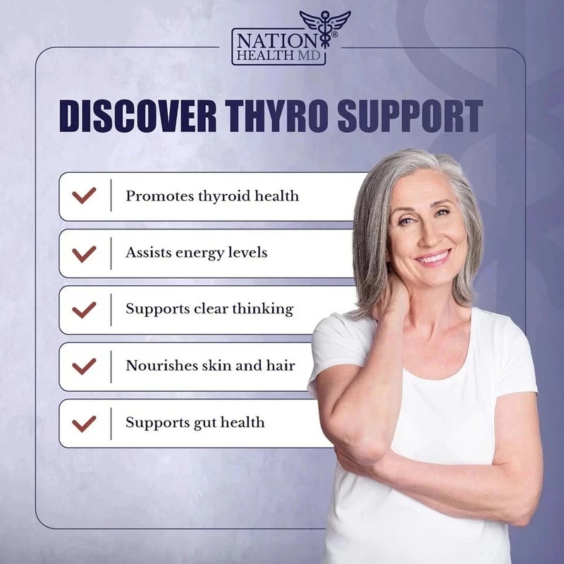 Thyro Support,Thyroid Supplement with Selenium, Bladderwrack & Zinc, Pack of 2 . gallery