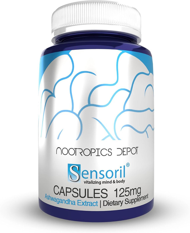 Sensoril Ashwagandha Capsules | 125Mg | 90 Count | Ayurvedic Herb | Standardized