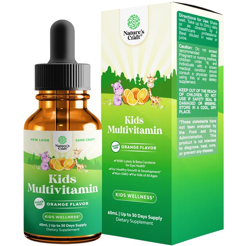 Liquid Multivitamin for Kids Immunity Support – Toddler Multivitamin Supplement