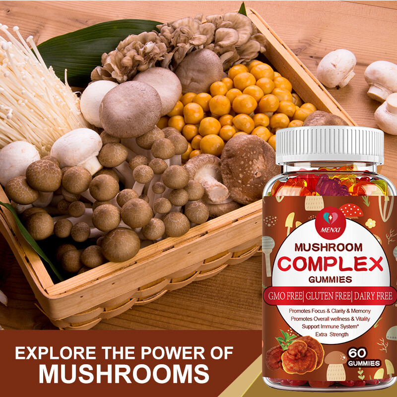Mushroom Extract Gummies Lions Mane,Reishi,Shiitake,Chaga,Nootropic Brain Memory gallery