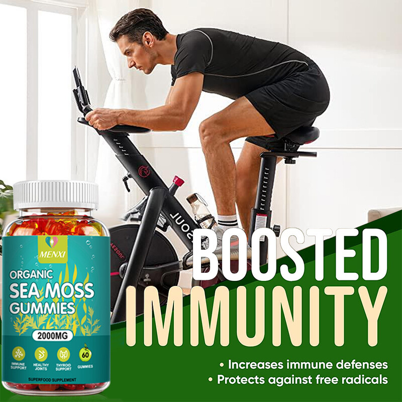 Organic Sea Moss Gummy 2000mg Irish Raw Bladder Wrack Adult Immune Supplement gallery