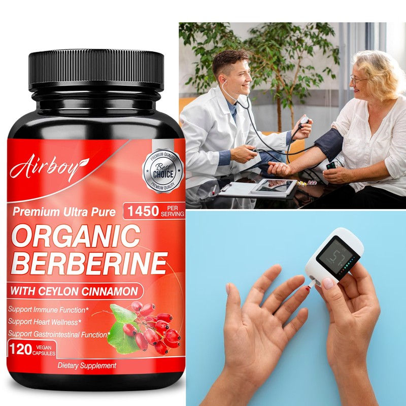 Organic Berberine-with Ceylon Cinnamon-Healthy Cholesterol,Heart Health & Immune