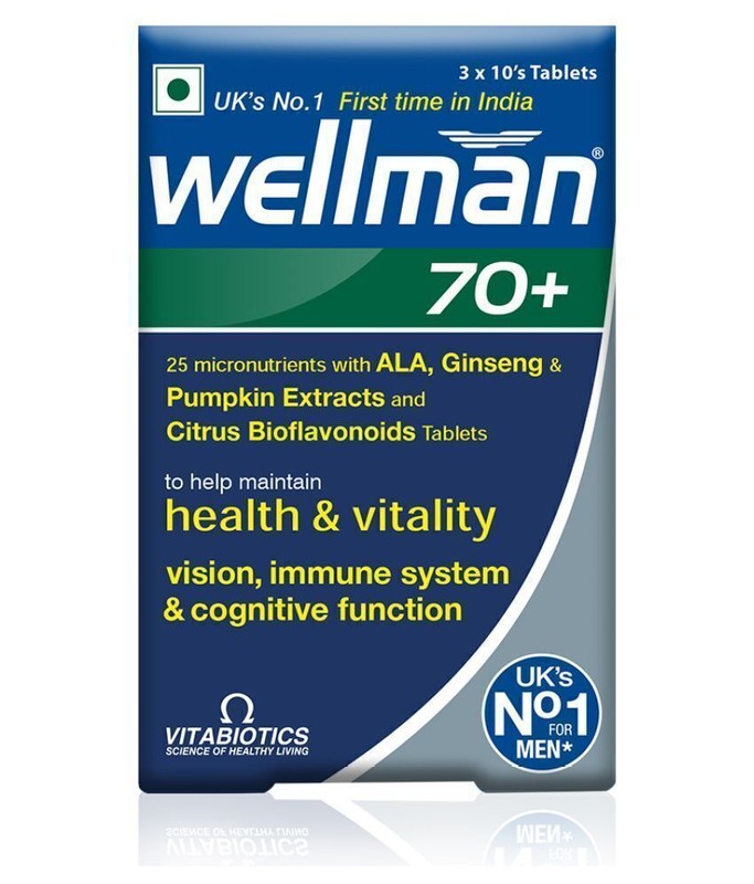 Wellman Multivitamins For 70 Plus Age Person – 30 Tablets Free Shipping