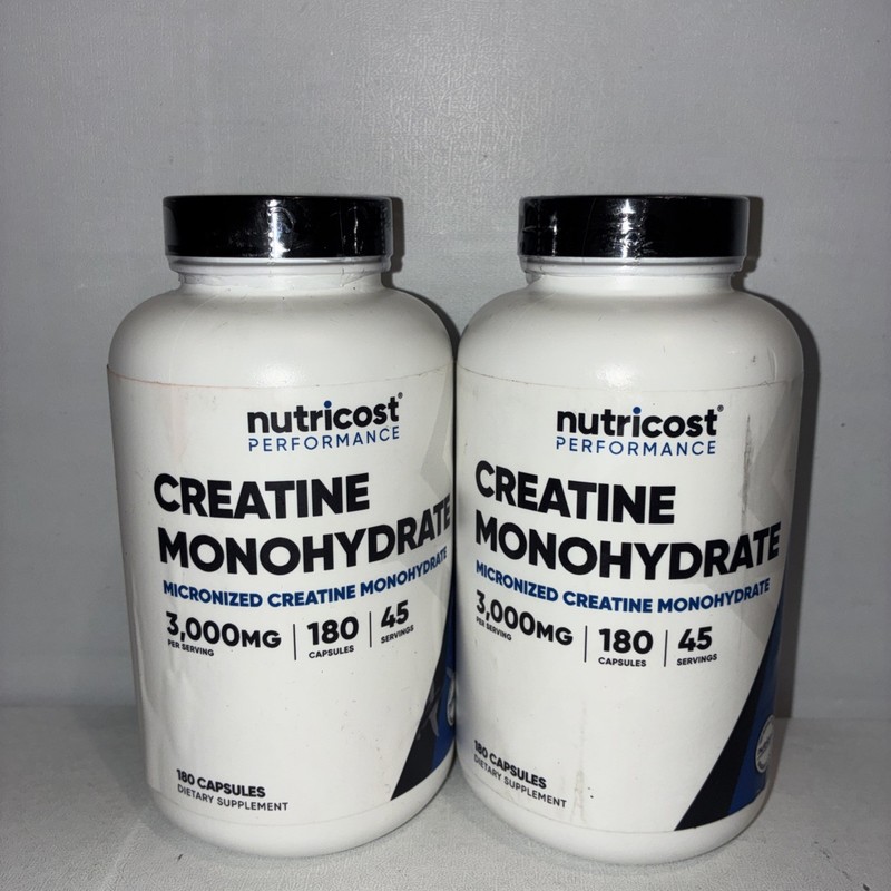 Lot Of 2-Creatine Monohydrate 3000Mg, 180 Caps Each (750Mg per Capsule)exp 8/28