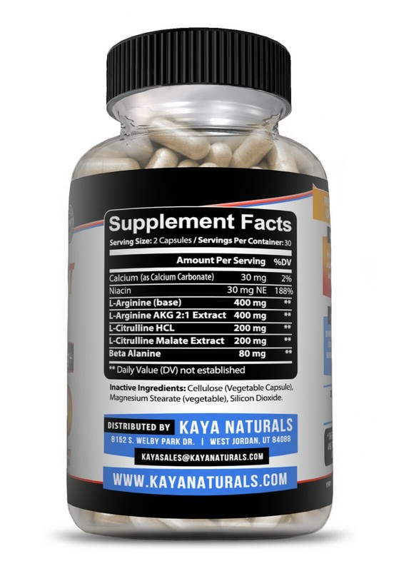Nitric Blast 60ct L Arginine L Citrulline Nitric Oxide Preworkout Beta Alanine gallery