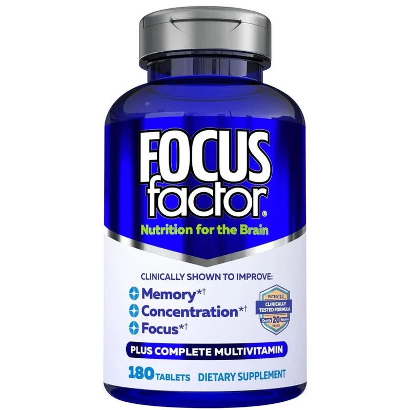 FOCUS Factor Nutrition for the Brain Dietary Supplement 180 Tablets