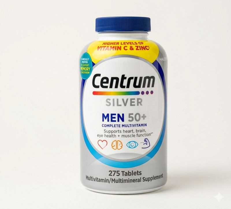 Centrum Silver Men 50+ Multivitamin 275 Tablets Exp 09/2027