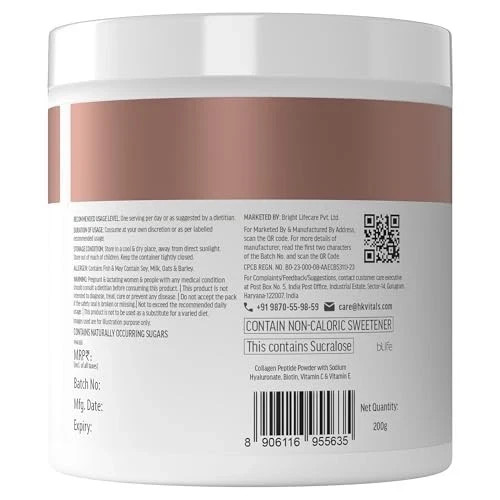 HK Vitals Marine Collagen Powder Orange Vit C E Skin Radiance 200g Pack gallery