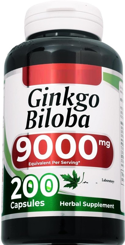 Ginkgo Biloba 9000mg 200 Caps No Preservatoves Gluten Free