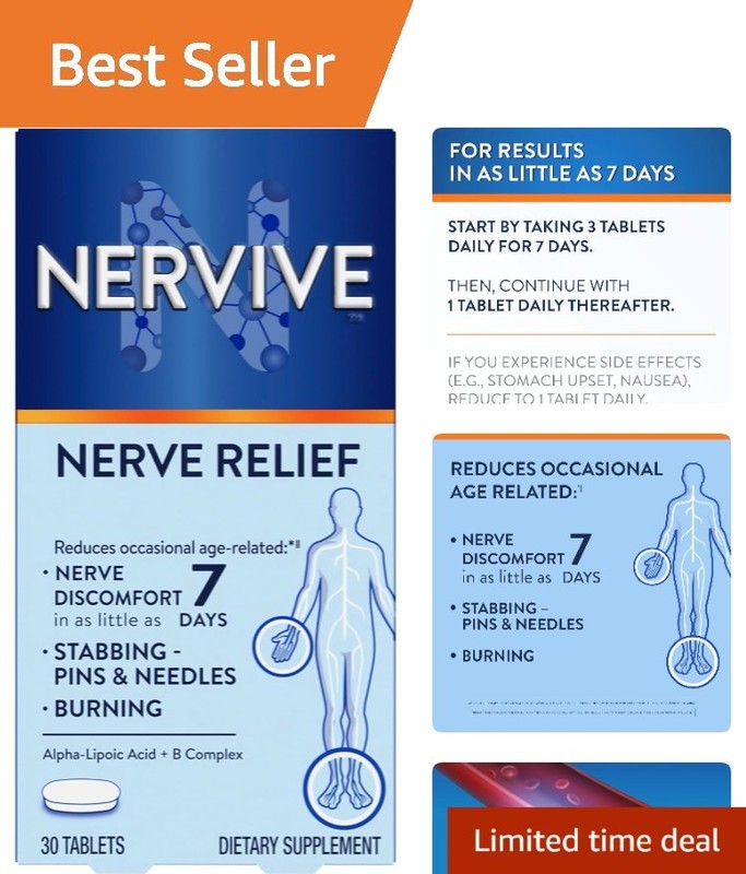 Nerve Relief Supplement for Occasional Nerve Discomfort 30 Tablets