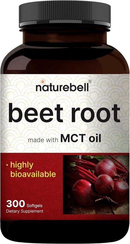 NatureBell Beet Root Extract – 300 Softgels | Supports Heart Health & Nitric Oxi