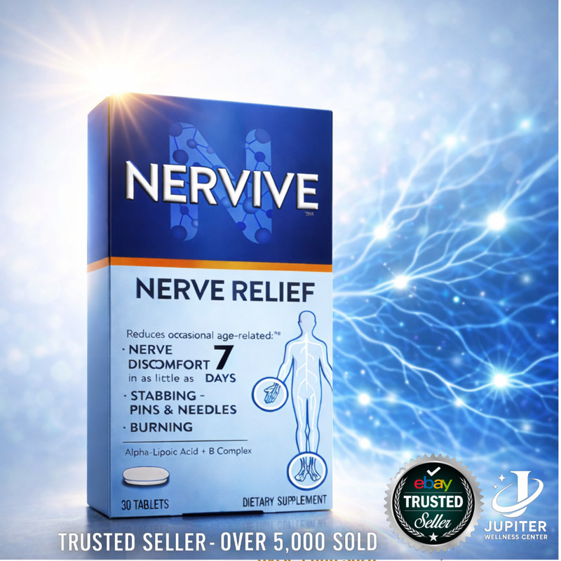 Nervive Nerve Relief, Reduces Nerve Pain & Discomfort, 30 Tablets Exp 03/2027