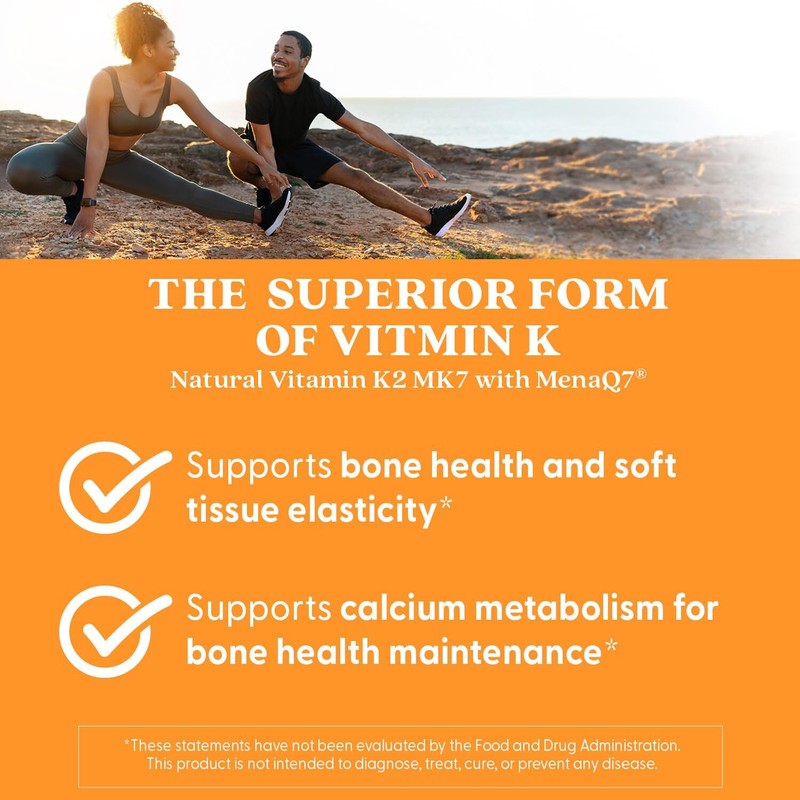 Doctor's Best Vitamin K2 MenaQ7 180 Count Supports Bone and Heart Health gallery