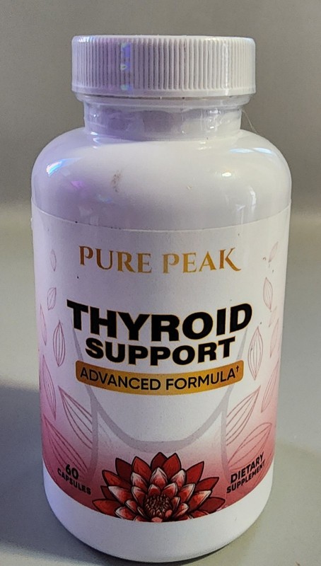 Pure Peak Advanced Thyroid Support Supplement – 60 Capsules Exp 10/2027