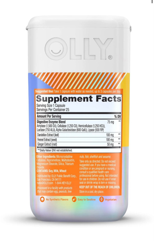 2x OLLY Beat the Bloat Dietary Supplement gallery