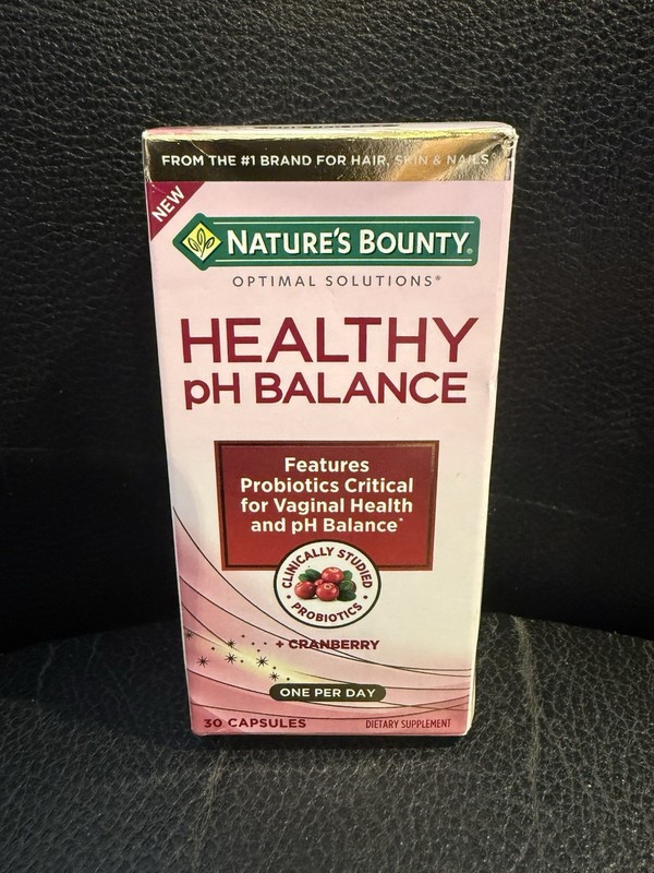 Natures Bounty Optimal Solutions HAIR pH BALANCE 30 capsules Cranberry 03/2027+