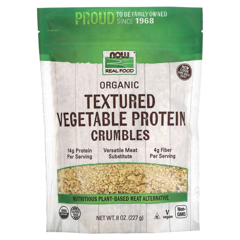 Organic Textured Vegetable Protein Crumbles, 8 oz (227 g)