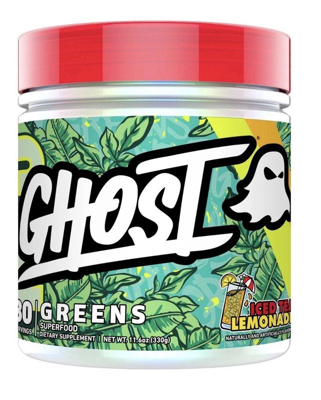 GHOST Greens Probiotic Superfood- Iced Tea Lemonade – 11.6 oz. (30 Servings)