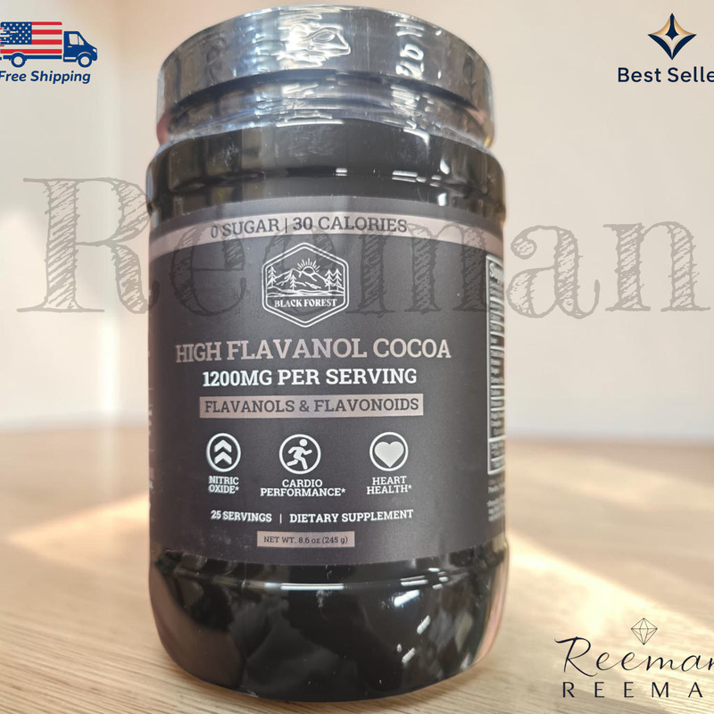 Black Forest High Flavanol Cocoa Powder Flavonoids Supplements 8.6 oz Pack of 2