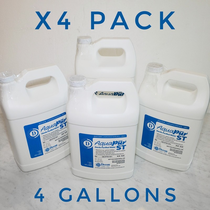 Pack of 4 Decon Labs 8904 AquaPur ST 1 Gallon Jugs