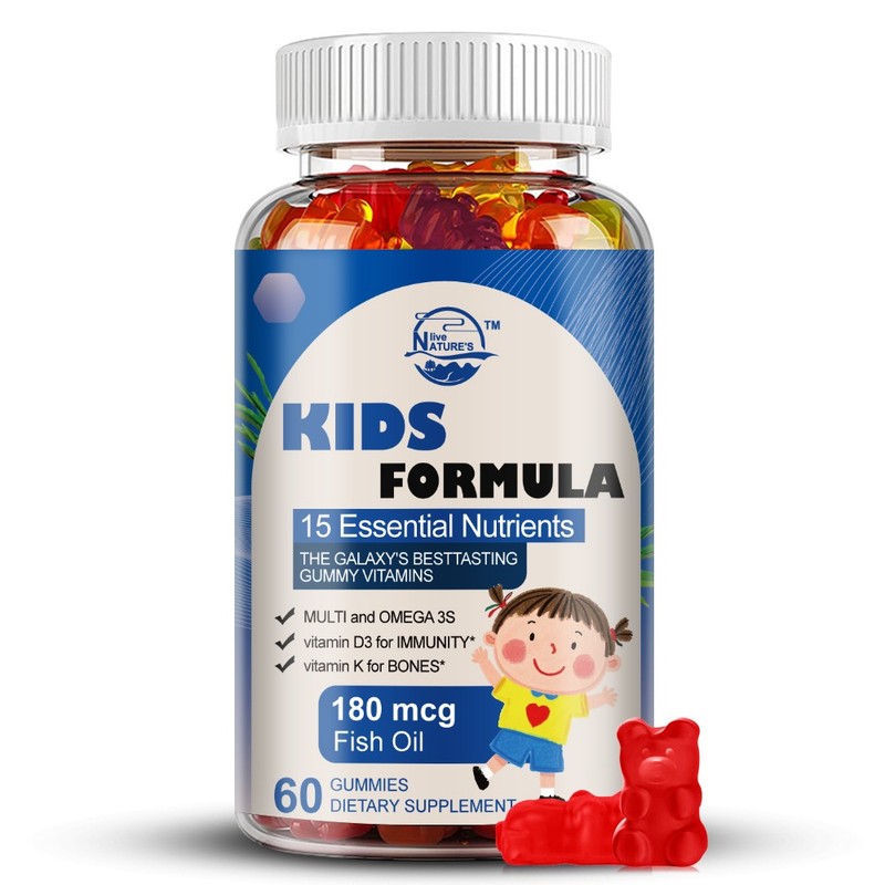 Omega 3 (EPA/DHA) Filled Gummies for Kids with Multivitamin, Zinc+ A+C+D3+K2 gallery