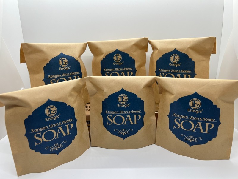 ENAGIC KANGEN UKON & HONEY SOAP BARS SAVON 80g SEALED PACKAGES (6) PACK BUNDLE