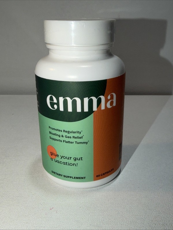 Emma Gut Health Daily Digestive Supplement Bloating & Gas Relief 60 Capsules New