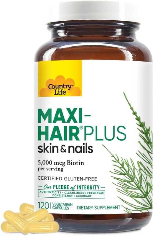 Maxi-Hair Plus Biotin, Supports Healthy Hair, Skin and Nails, Daily Supplemen... gallery