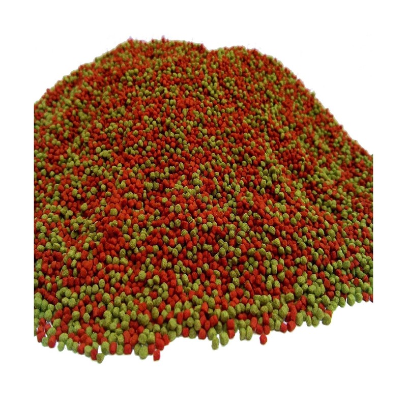 Aquatic Foods Inc. 0.8mm - 1/32" Green GRO & Color Red Enhancing Floating Pel...