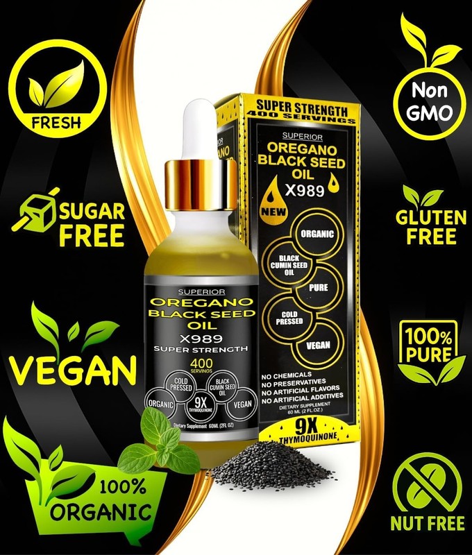 Oil Of Oregano With Black Seed Oil - 400 Servings, 2 in 1 Wild Oregano Oil wi... gallery