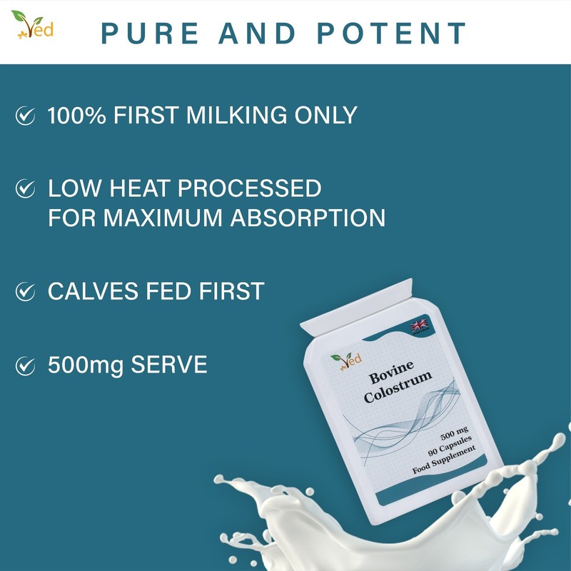 VED Bovine Colostrum, 500 mg, 90 Vegan Capsules, 3 Months Supply gallery