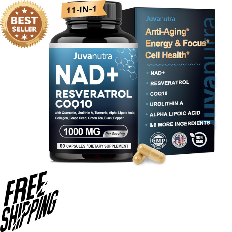 Boostiva NAD+ Supplements for Men with MNM, Resveratrol, Coq10, L-Citrulline & L