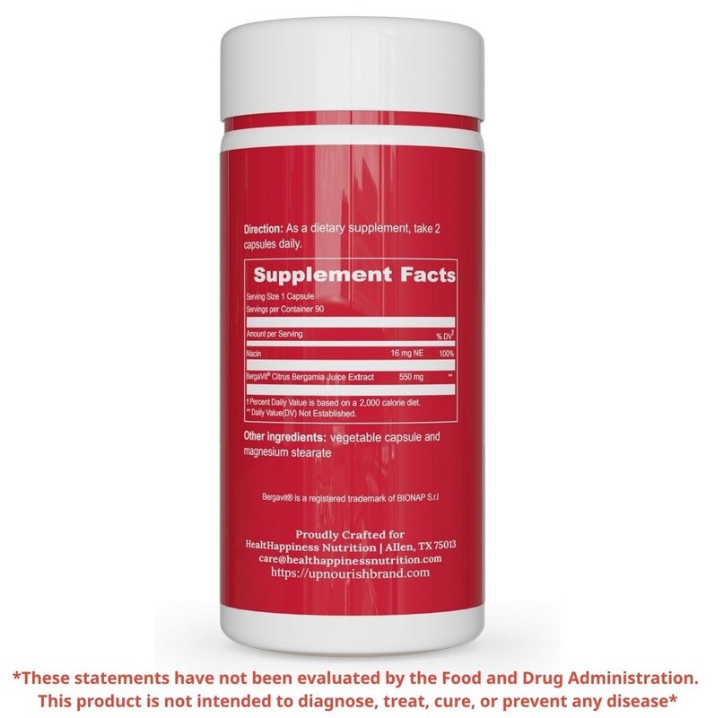 Italian Citrus Bergamot Extract 550mg - Apoyo para el colesterol, 90 cápsulas gallery