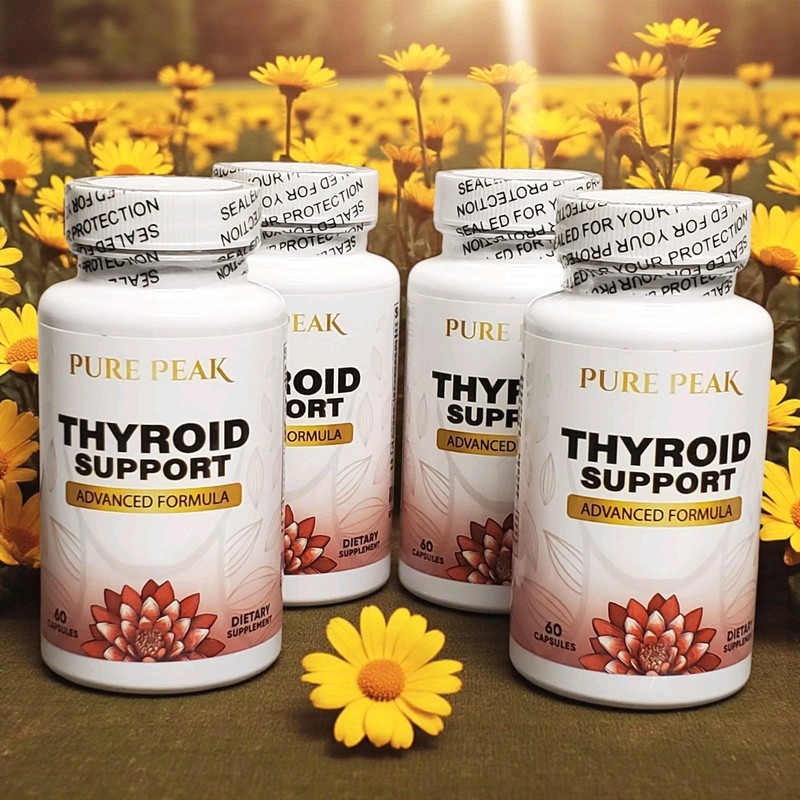 Lot 4 $45 Pure Peak Advanced Thyroid Support Supplement 60 Capsules Sealed 6/26