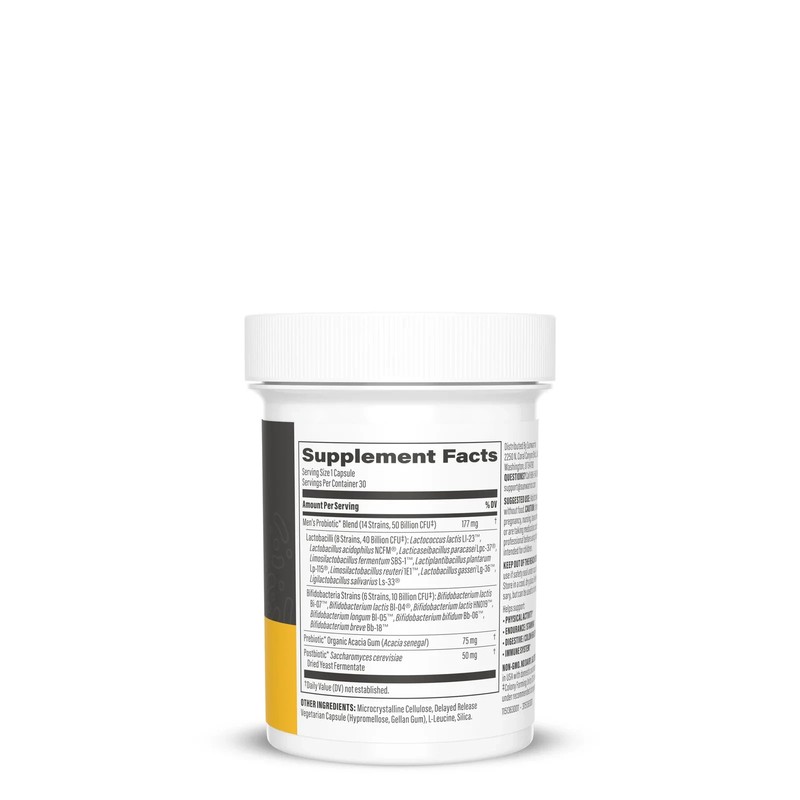 Sunwarrior Men's Probiotic 50 Billion, Physical, Endurance, Digest, 30 Vegan Cap gallery