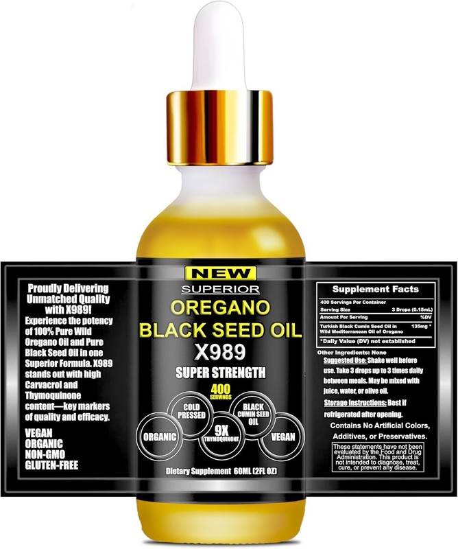 Oil Of Oregano With Black Seed Oil - 400 Servings, 2 in 1 Wild Oregano Oil wi... gallery