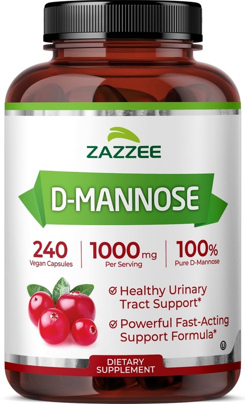D-Mannose, 1000 mg per Serving, 240 Vegan Capsules, 4 Month Supply, UTI Support