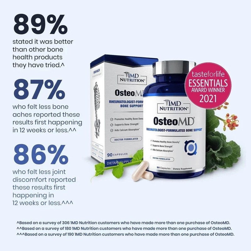 2 Pk 1MD Nutrition OsteoMD Bone Health Support 90 Softgels Exp 12/2027 gallery