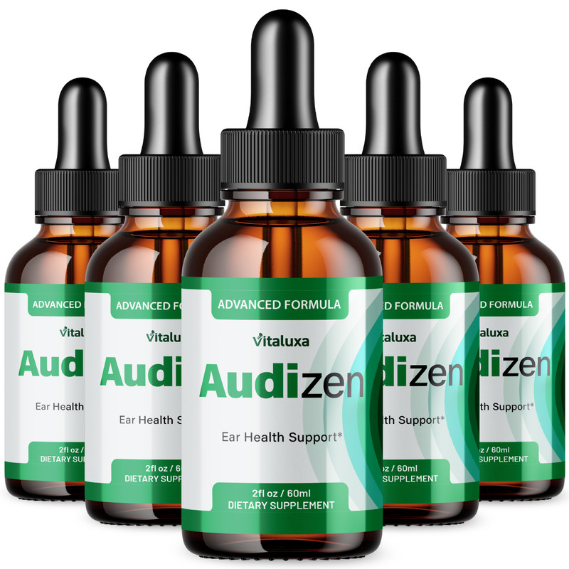(5 Pack) Audizen Drops – Advanced Ear Health and Hearing Support Formula (10 oz)