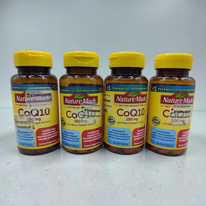4 Nature Made Coq10 100mg w/ Black Pepper 30 Softgels Each EXP 9/2026+