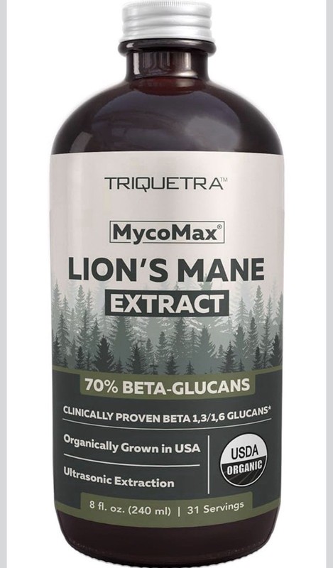 MycoMax Max Potency Organic Lion’s Mane Extract Supplement Liquid 8oz 500mg